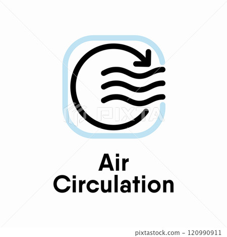 Air Circulation vector information sign 120990911