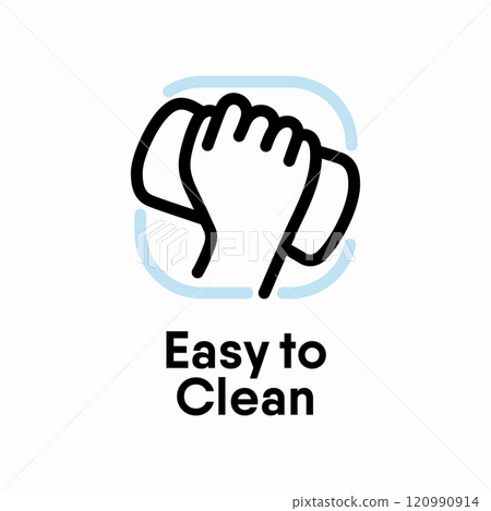 Easy to Clean vector information sign 120990914