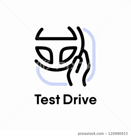 Test Drive vector information sign Test Drive vector information sign 120990915