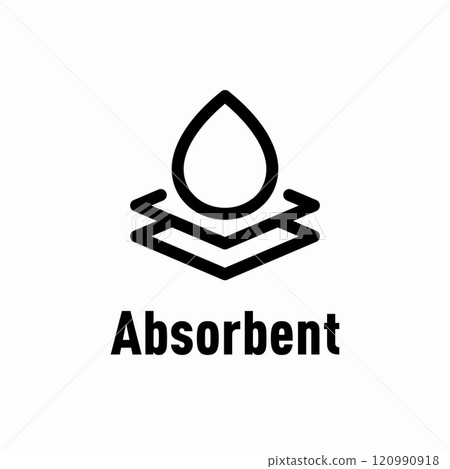 Absorbent property vector information sign Absorbent property vector information sign 120990918
