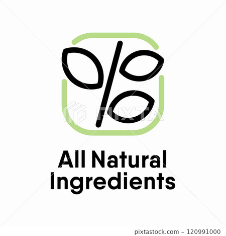 All Natural Ingredients vector information sign All Natural Ingredients vector information sign 120991000