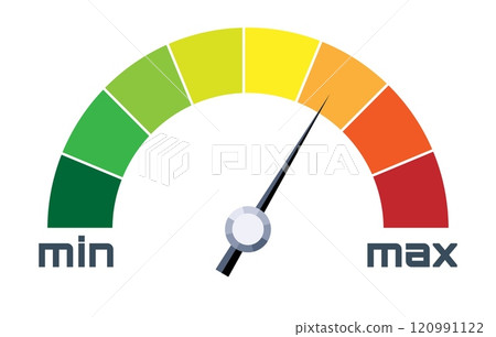 Speed metering flat icon 120991122