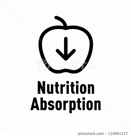 Nutrition Absorption vector information sign 120991157