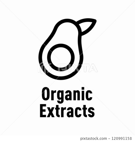Organic Extracts vector information sign Organic Extracts vector information sign 120991158