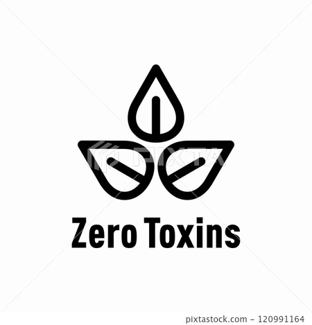 Zero Toxins vector information sign 120991164