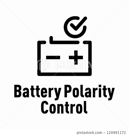 Battery Polarity Control vector information sign 120991172