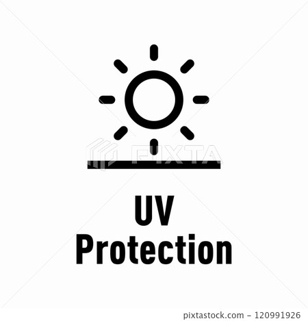UV Protection vector information sign UV Protection vector information sign 120991926