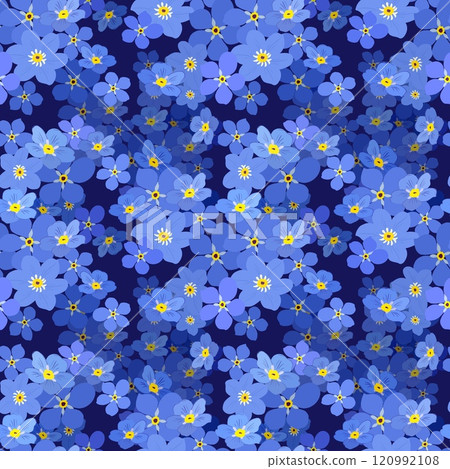 Seamless floral pattern with forget-me-nots Seamless floral pattern with forget-me-nots 120992108