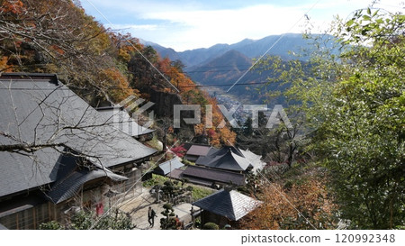 Mountain landscape covered in autumn leaves Mountain landscape covered in autumn leaves 120992348