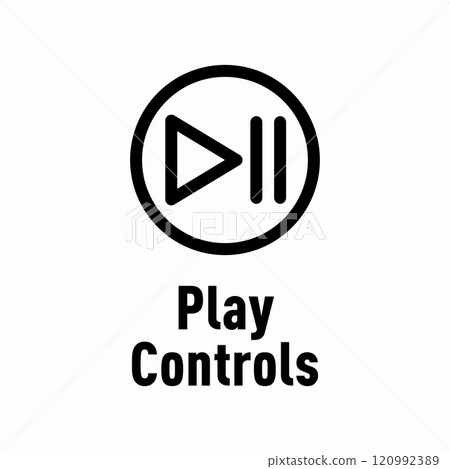 Play Controls vector information sign Play Controls vector information sign 120992389