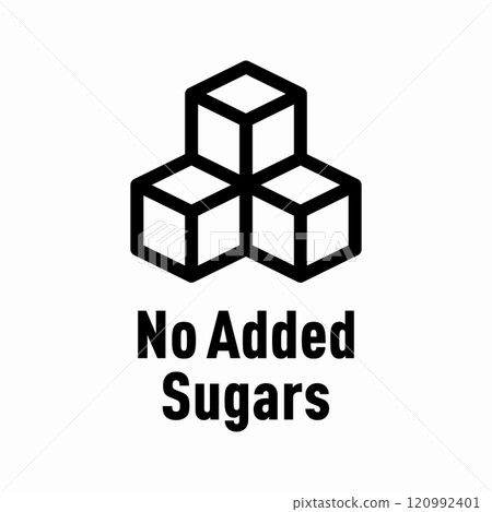 No Added Sugars vector information sign 120992401