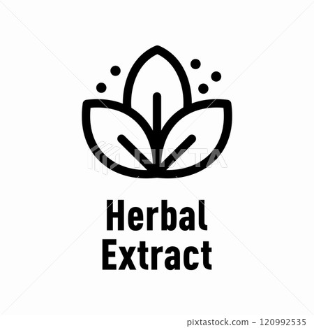 Herbal Extract vector information sign 120992535