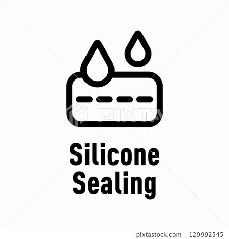 Silicone Sealing vector information sign 120992545