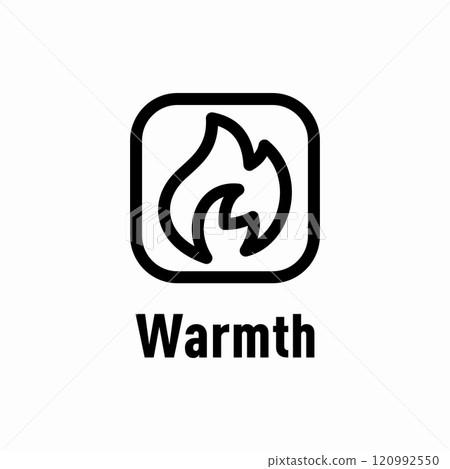 Warmth property vector information sign 120992550