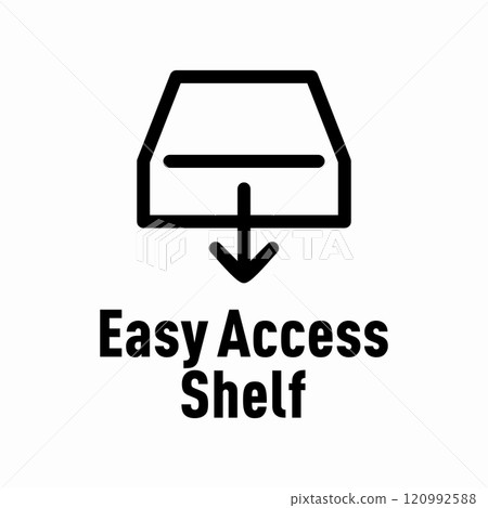 Easy access shelf information sign icon 120992588