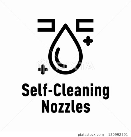 Self Cleaning Nozzles information sign icon 120992591