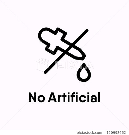 No Artificial vector information sign No Artificial vector information sign 120992662
