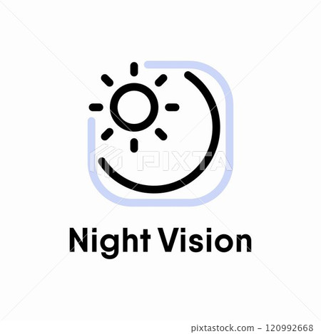 Night vision information sign icon 120992668