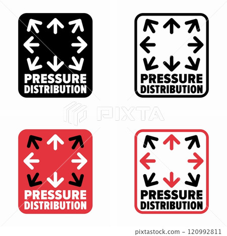 Pressure Distribution vector information sign 120992811