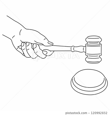 Judges hand hits with a gavel 120992832