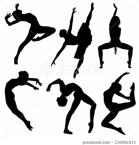 Girl dancer silhouette 120992833