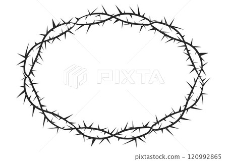 Thorn stem vine plant with spikes simple border oval y2k creepy branch. Barbed wire tattoo. Boundary frame. Romantic goth Thorn stem vine plant with spikes simple border oval y2k creepy branch. Barbed wire tattoo. Boundary frame. Romantic goth 120992865