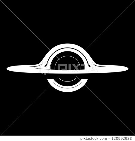 Black hole information sign icon 120992928