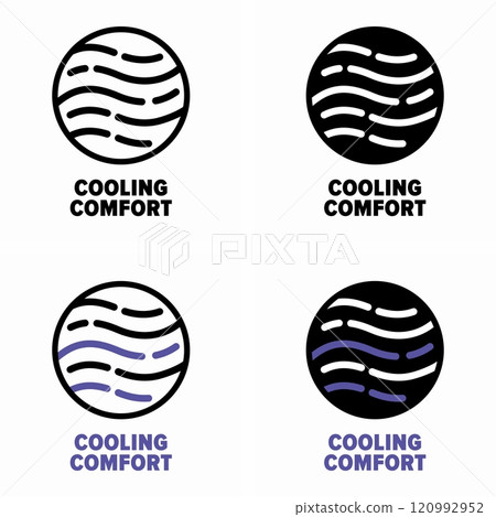 Cooling Comfort vector information sign Cooling Comfort vector information sign 120992952