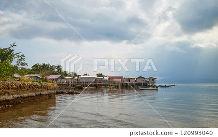 Huts on the water, Puerto Princesa, Philippines. 120993040