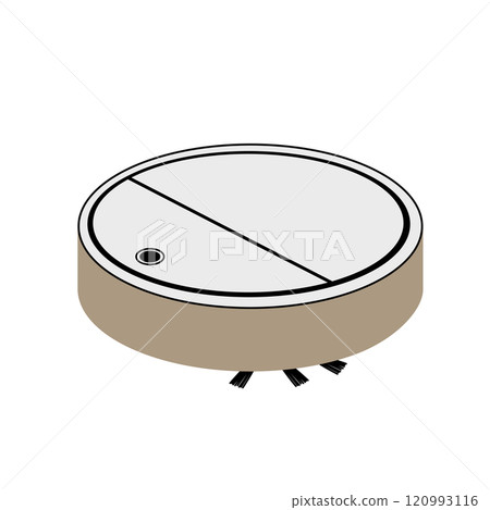 Illustration of robot vacuum mop Illustration of robot vacuum mop 120993116