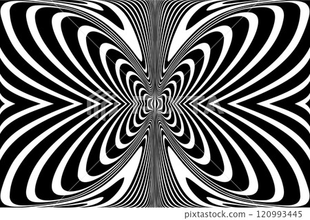 Abstract Butterfly Design. Symmetrical Lines Black and White Pattern. Abstract Butterfly Design. Symmetrical Lines Black and White Pattern. 120993445