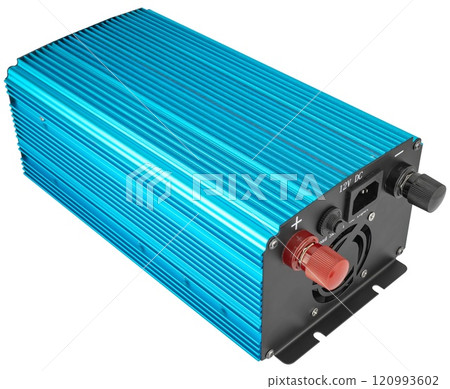 Inverter, voltage boosting device, on white background in insulation Inverter, voltage boosting device, on white background in insulation 120993602