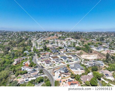 Aerial view of houses in Oceanside town in San Diego, California. USA 120993613