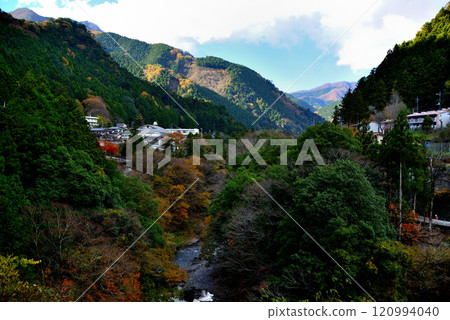 初秋,奧多摩和間峽谷,秋葉風景 初秋,奧多摩和間峽谷,秋葉風景 120994040