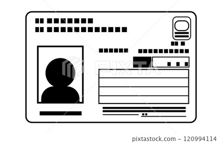 Monochrome illustration of my number card Monochrome illustration of my number card 120994114