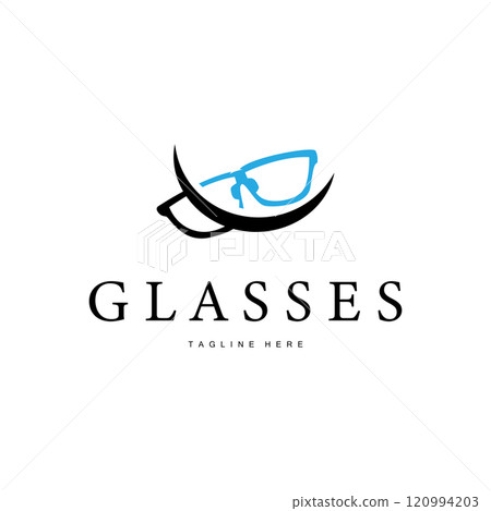 simple design silhouette logo glasses illustration modern fashion style for product brand simple design silhouette logo glasses illustration modern fashion style for product brand 120994203