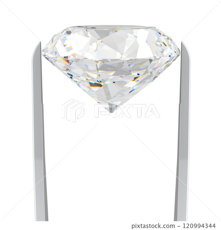 Tweezers with Diamond, 3D rendering 120994344
