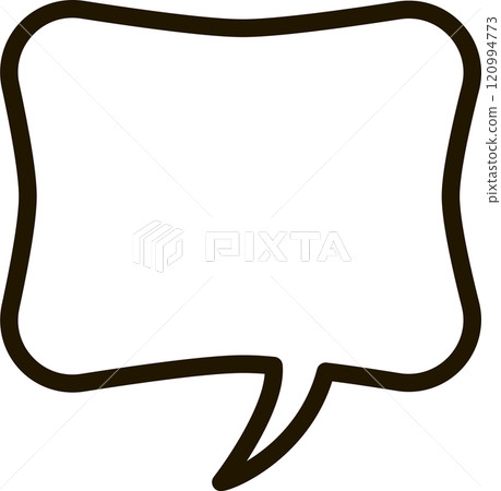 Hand drawn speech bubble with rounded corners and a pointed tail provides a simple yet effective framework for expressing thoughts, ideas, or conversations 120994773