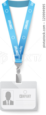 Lanyard holding id card, conveying professionalism and corporate affiliation, perfect for representing access, security, and company branding Lanyard holding id card, conveying professionalism and corporate affiliation, perfect for representing access, security, and company branding 120994995