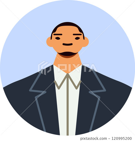 Portrait of a businessman wearing a suit and tie, conveying confidence and professionalism, perfect for corporate websites, social media, or business presentations 120995200