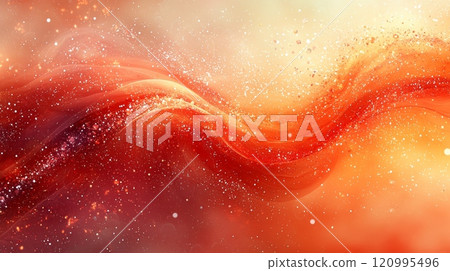 Flowing ribbons and overlapping circles warm colors evoke empathy and warmth showcasing interconnectedness gentle gradients and subtle light details. 120995496