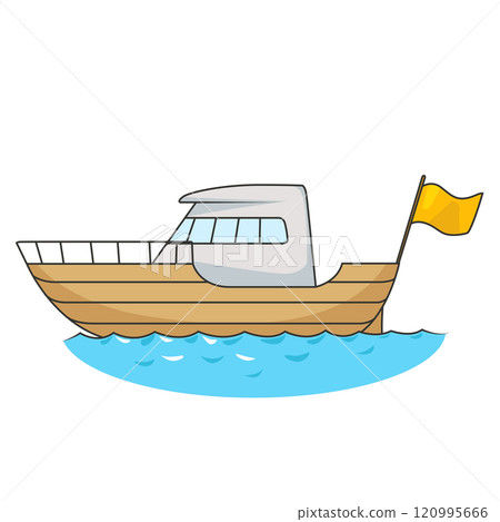 Yacht cartoon vector illustration Yacht cartoon vector illustration 120995666