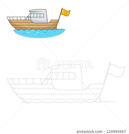 Connect dots to draw yacht educational game Connect dots to draw yacht educational game 120995667