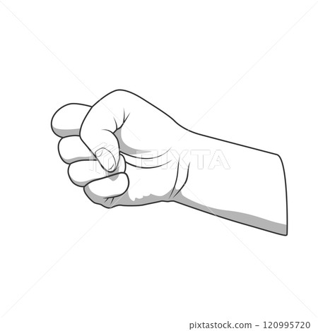 Hand fist gesture vector illustration good Hand fist gesture vector illustration good 120995720