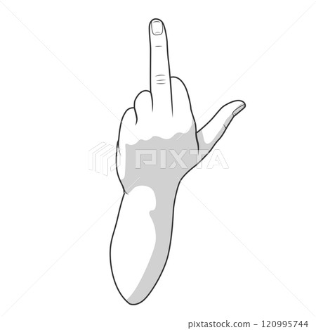 Hand vector illustration offensive gesture 120995744