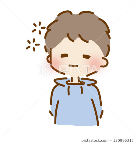 A cute and sleepy boy A cute and sleepy boy 120996315
