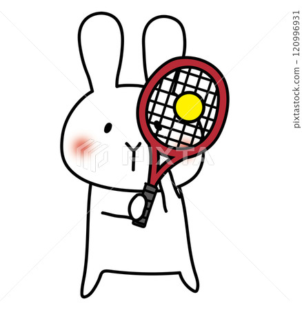 白兔打網球排球 120996931