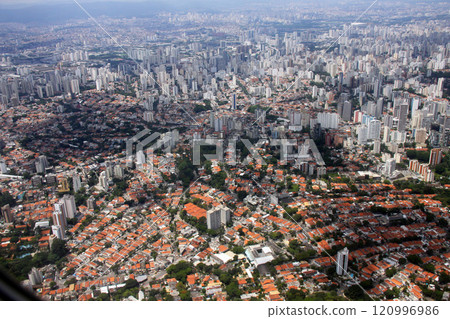 Aerial view of Sao Paulo cityscape, Brazil 120996986
