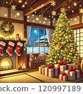聖誕節的溫暖客廳 120997189