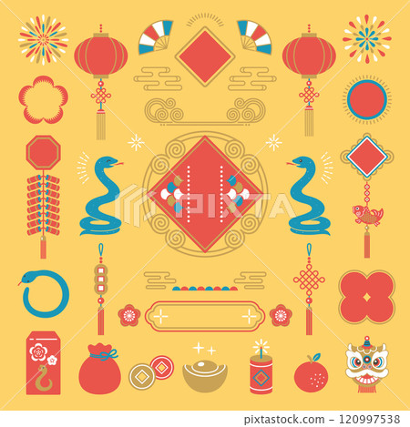 2025 Snake Year Chinese New Year Celebration Illustration 2025 Snake Year Chinese New Year Celebration Illustration 120997538